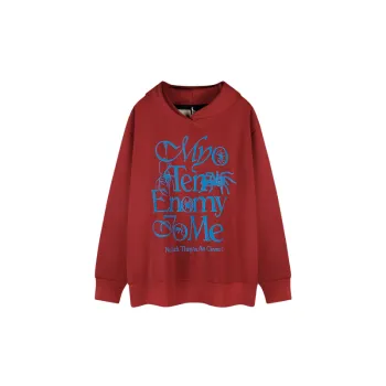 Spider Letter Pulp Network Velvet Hooded Sweatshirt