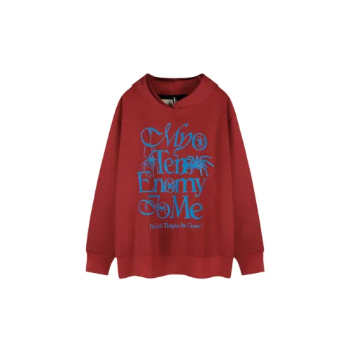 Spider Letter Pulp Network Velvet Hooded Sweatshirt