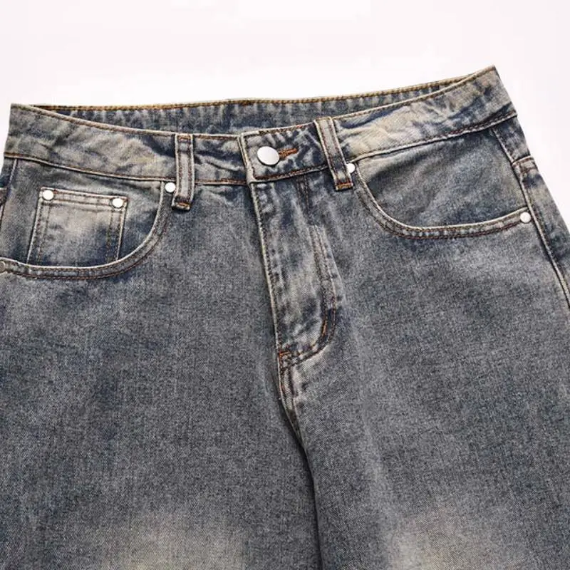 Trendy Retro Straight Jeans-2