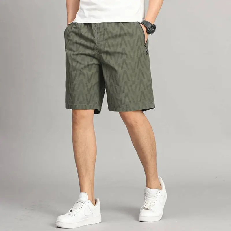 Loose Breathable Large Size Elastic Waist Pants-4