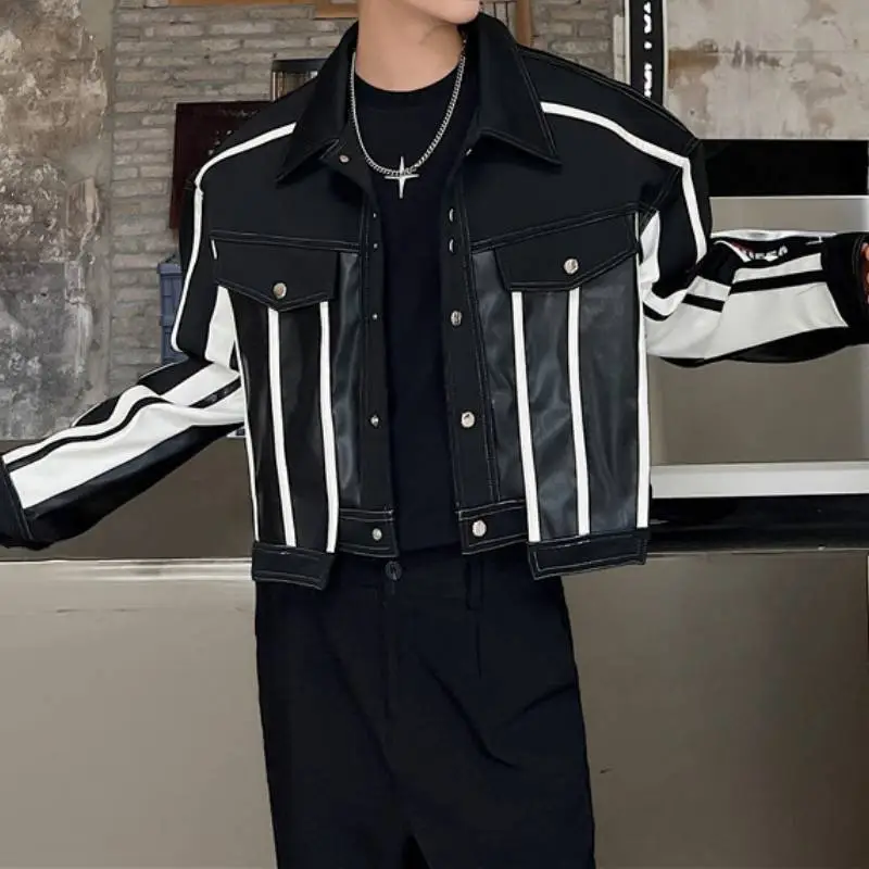 Loose Contrast Color Short Jacket-2