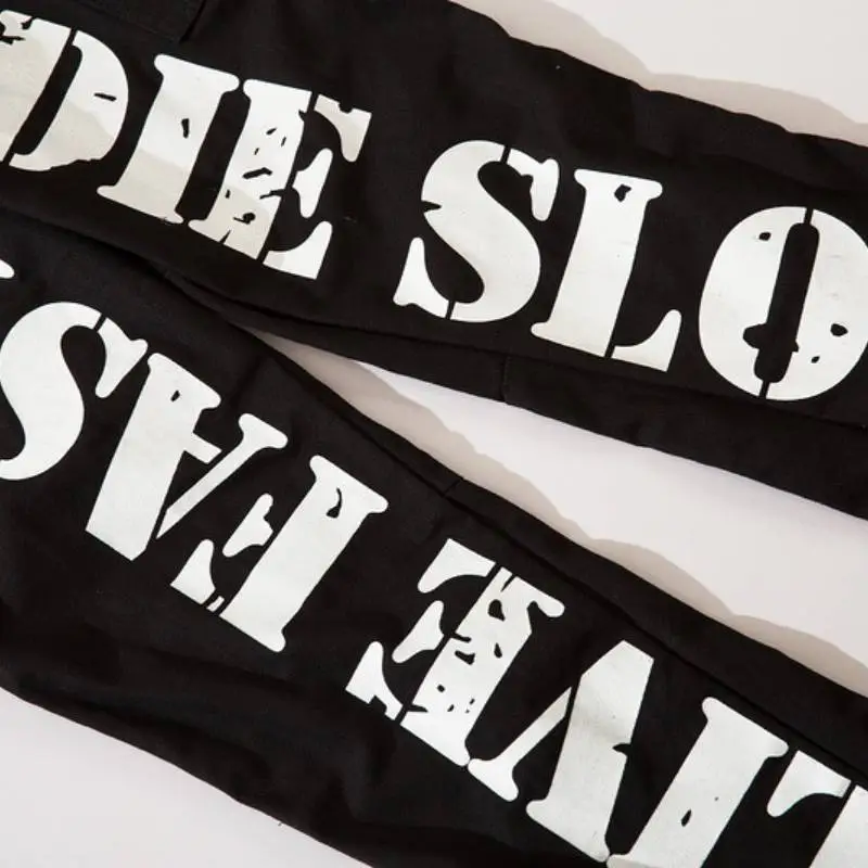 Trendy Brand Letter Print Pants-2
