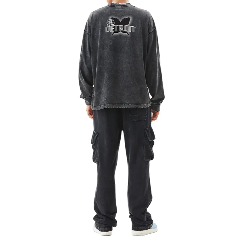 Digital Direct Injection Figure Printed Loose T shirt-3