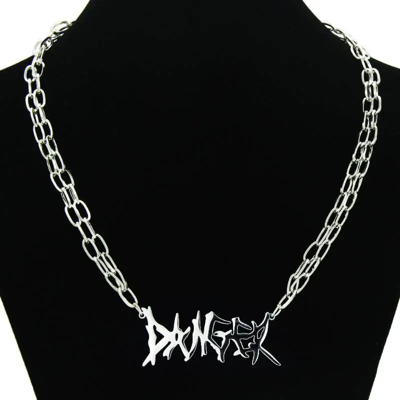 Retro Letter Splicing Necklace-1