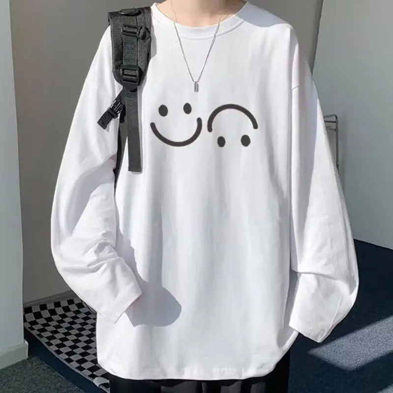 Versatile Smiley Face Long Sleeve T Shirt-3