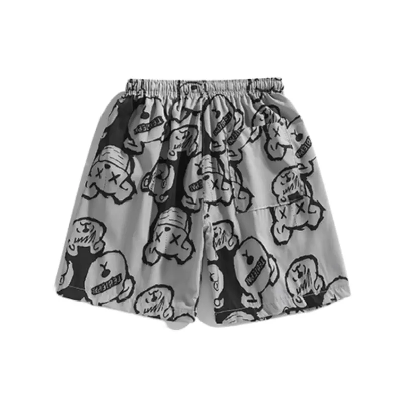 Trend Loose Quick Drying Printed Casual Shorts-1