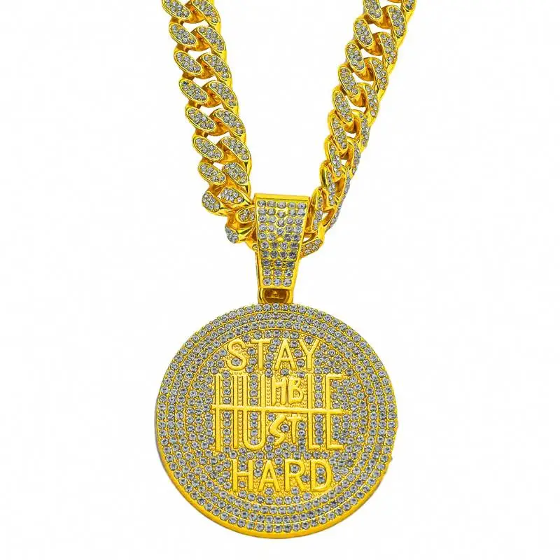 Full Diamond Pendant Necklace-2