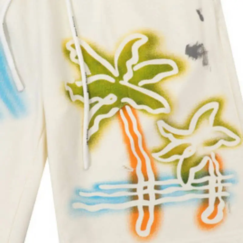 Coconut Tree Angles Printed Shorts-3