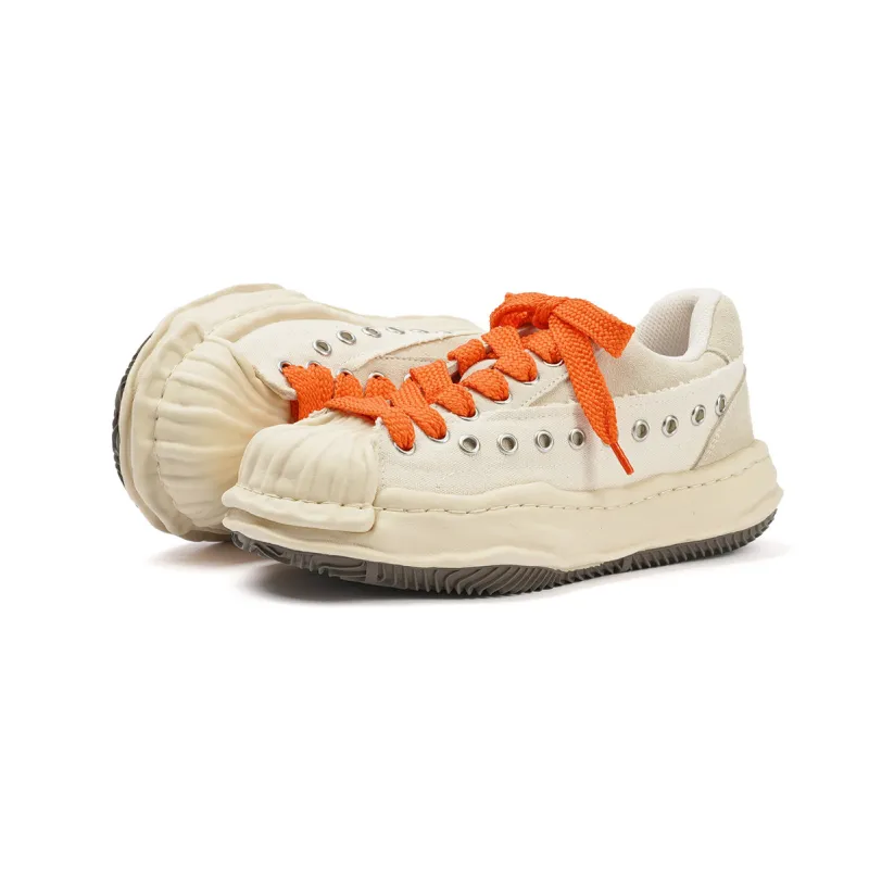 Stitching Retro Thick Bottom Shoes-1
