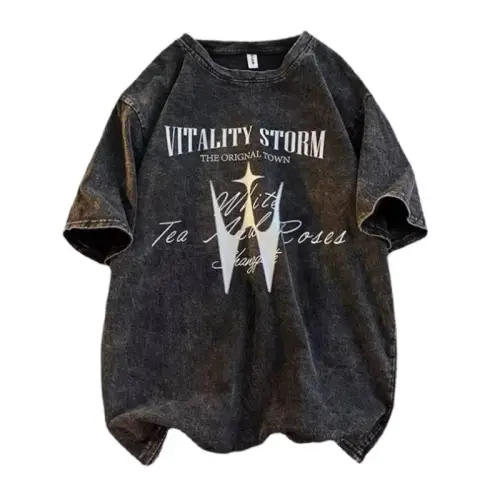 Distressed Letter Print T-Shirt