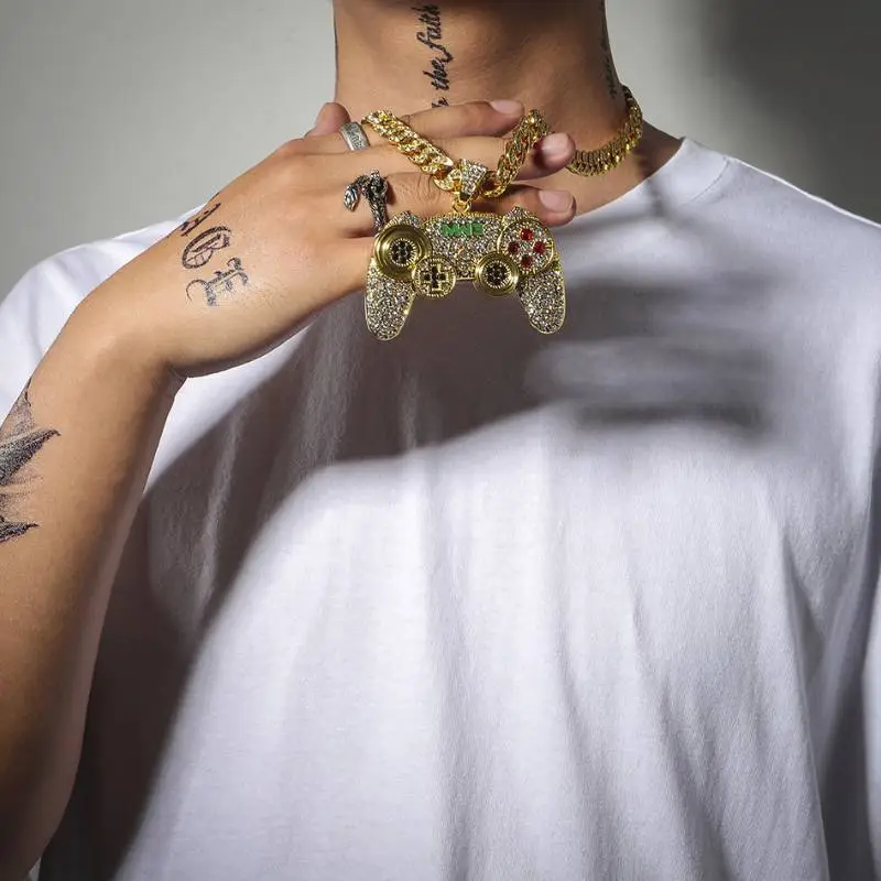 Diamond Studded Game Console Necklace Cubac-1