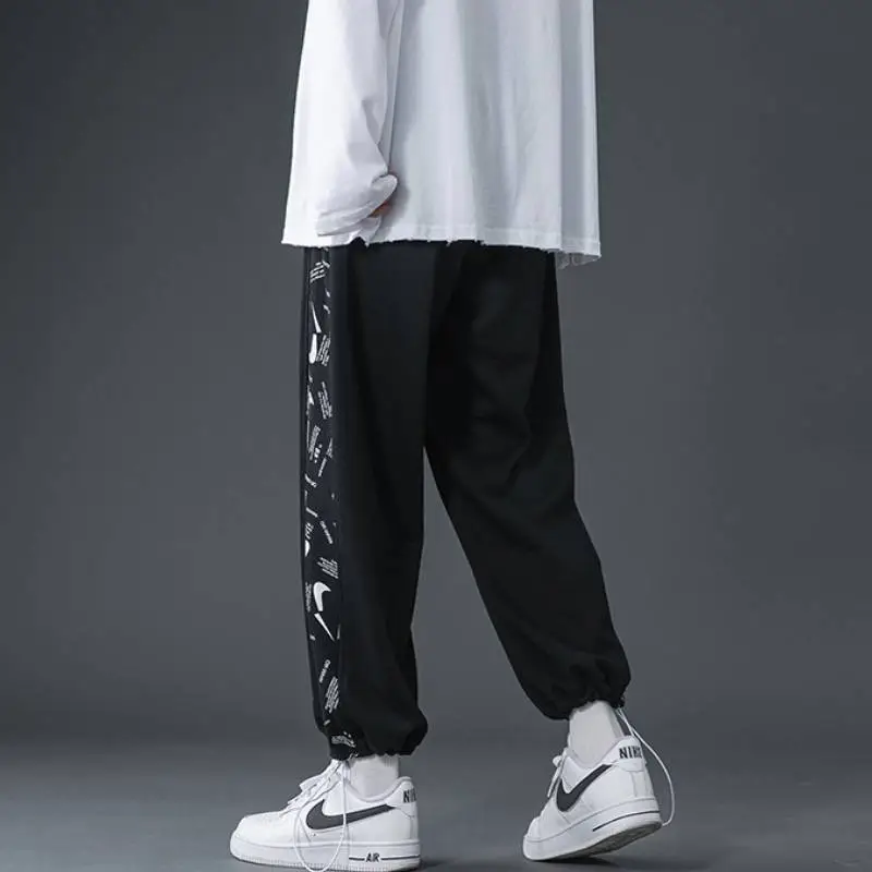 Loose Straight leg Wide legged Sweatpants-5