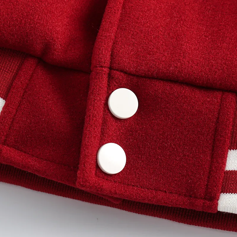 Contrast Color Stitching Raglan Sleeve Trendy Embroidered Letter Hooded Cotton Coat-2