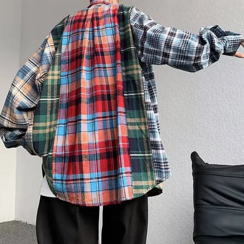 Retro Plaid Long Sleeved Shirt-1