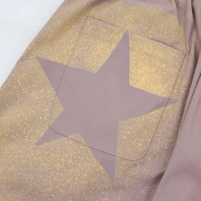 Collisional Splatter Star Printed Pleated Multi pocket Pants-3