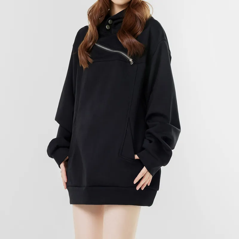 Zipper Design Hoodie-9