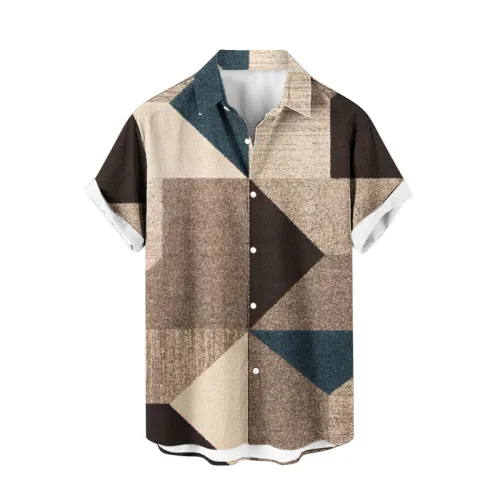 Short Sleeve Shirt Color Printing Leisure Coat