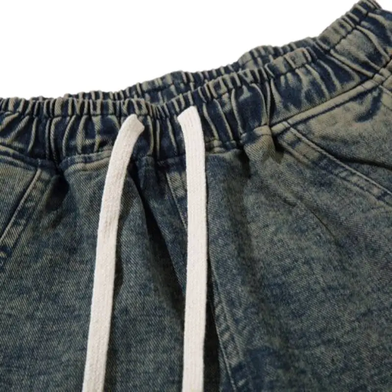 Short En Jeans Kaki évasé