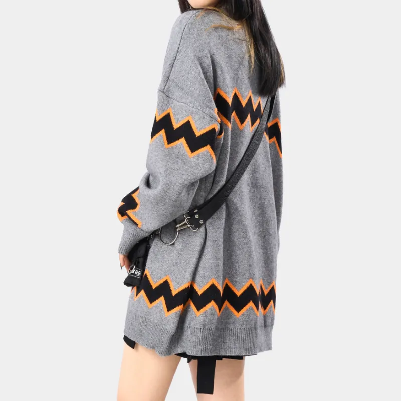 Loose Lazy Cardigan Large Size Casual Neutral High Quality Sweater-2