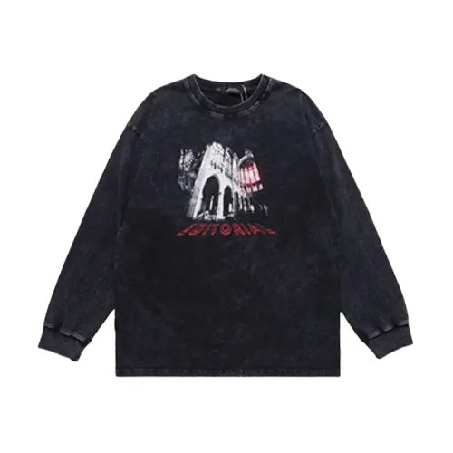 Vintage Distressed Wash Long Sleeve T-shirt