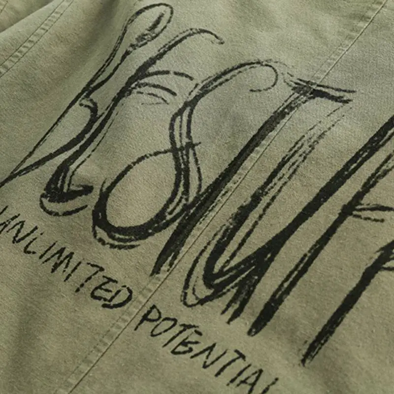 Retro Washed Short Workwear Cotton Coat-3