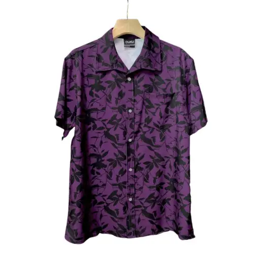 Ice Silk Cuban Collar Short-sleeved Floral Shirt