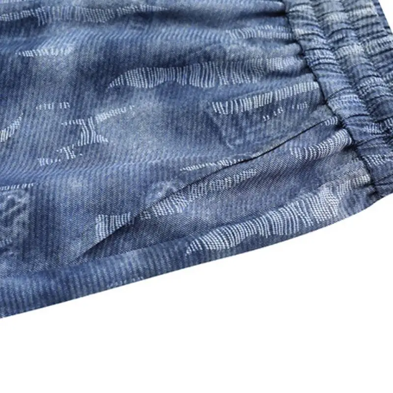 Loose Casual Five Point Baggy Beach Shorts-9