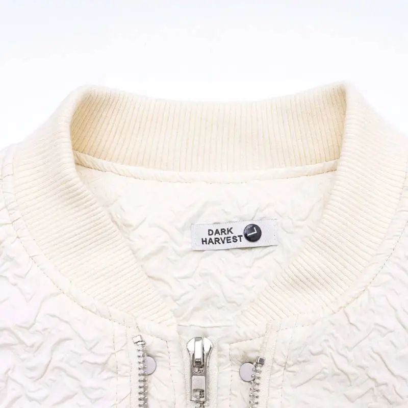 High Street Retro Multi zipper Decorated Flight Jacket-5
