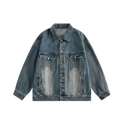 Washed Old Loose Collar Casual Denim Jacket