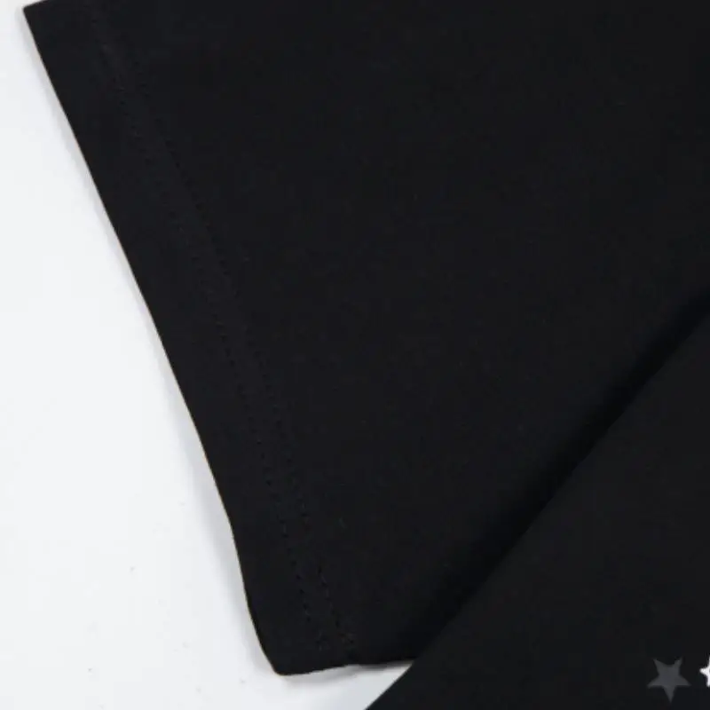 Spider Web Printing Loose Cotton T-shirt-4