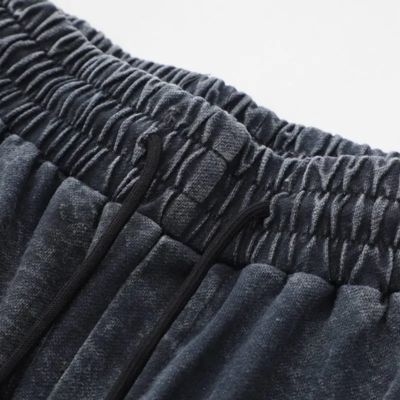 Loose Washed Distressed Shorts-4