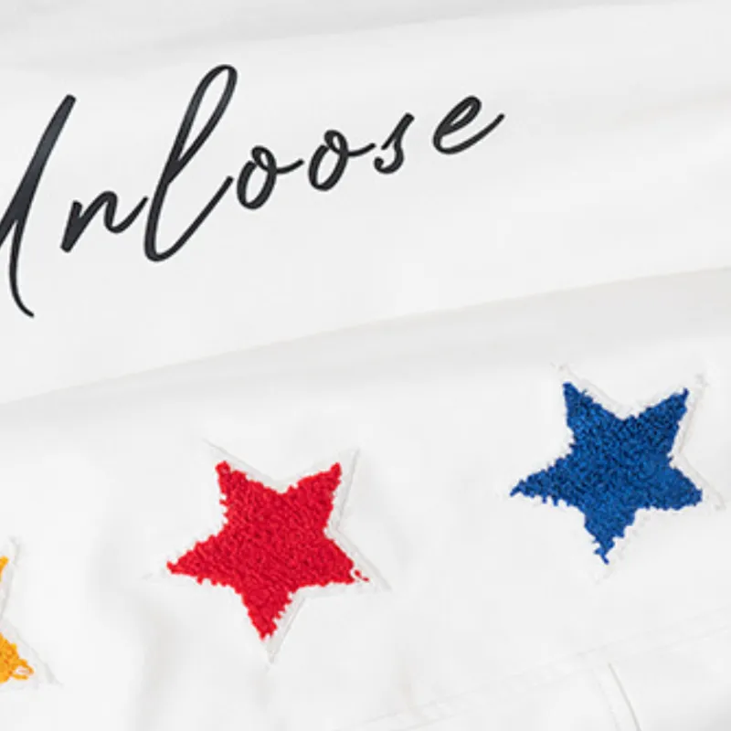 Starlight Themed Embroidered Retro Color Blocked Jacket-4