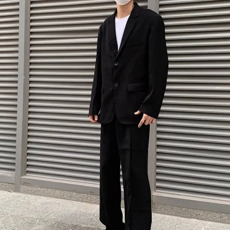 HELIPORT Apron Solid Color Classic Brooch Simple British Single breasted Casual Collar Suit-2
