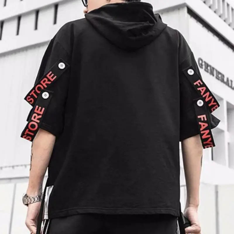 Loose Color Matching Half-Sleeve T-shirt-3