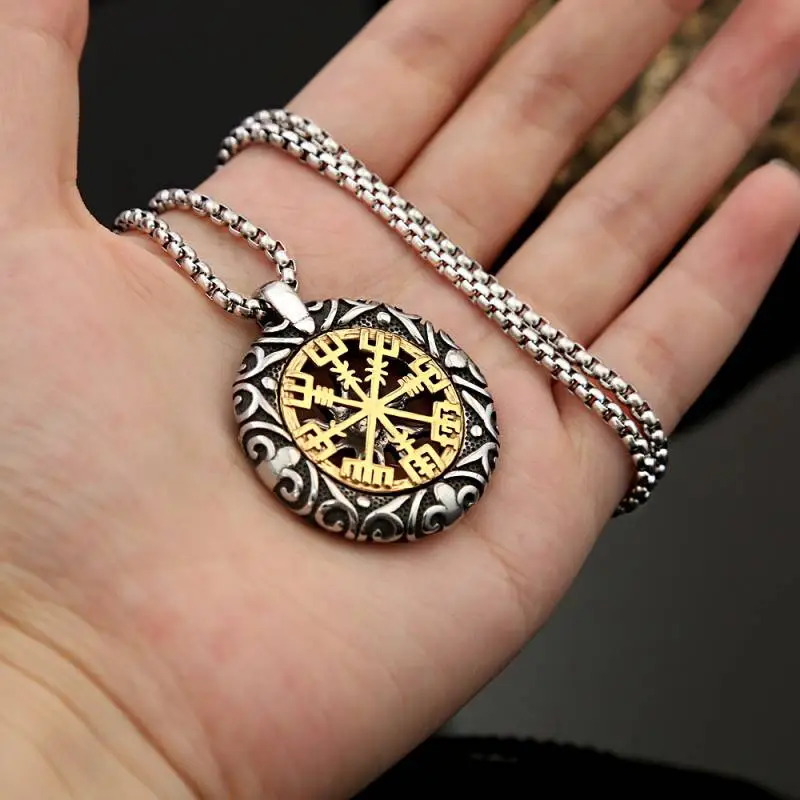 New Titanium Stainless Steel Vintage Pendant Hollow Jewelry-1