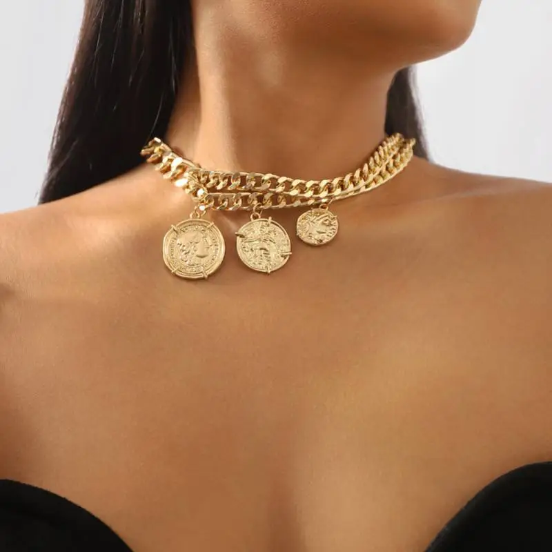 Simple Round Pendant Necklace Cubac-1