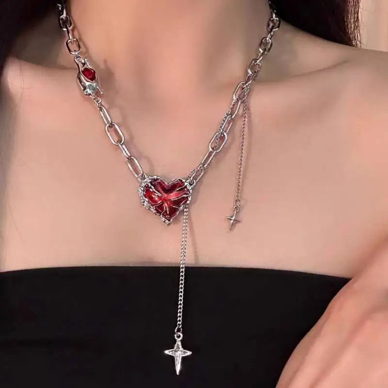 Hip hop Fringe Chain Necklace-2
