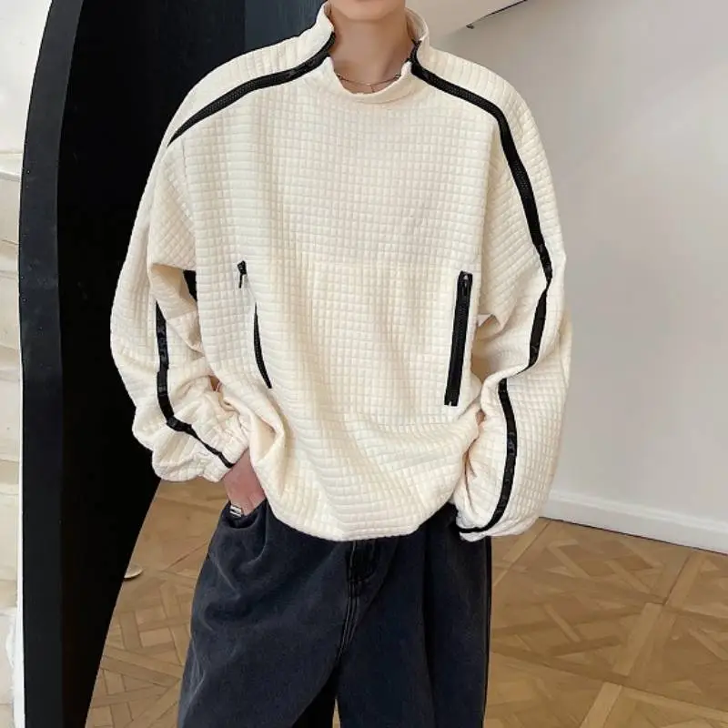 Double Zipper Simple Casual Sweatshirt-1