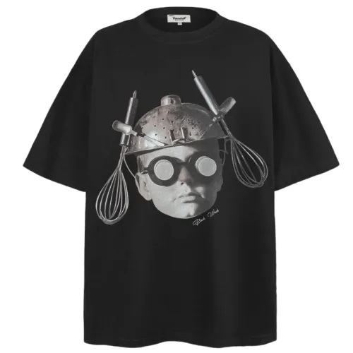 Trendy Metal Character Print T-Shirt