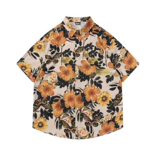 Butterfly Sunflower Short-Sleeved Shirt