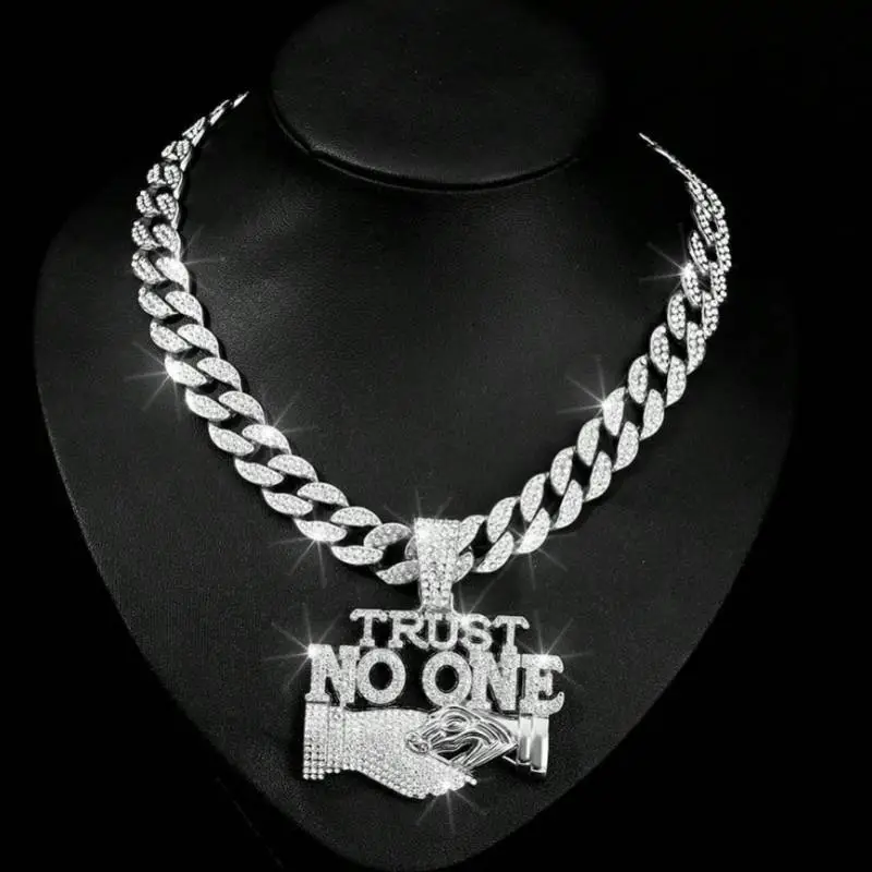 Hip Hop Alloy Pendant Necklace-1