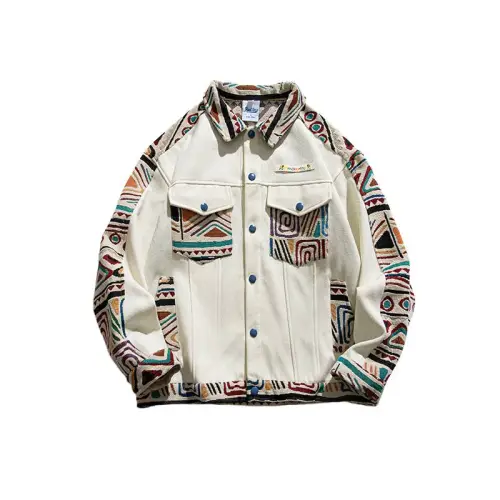 Vintage Ethnic Style Stitching Laps Jacket