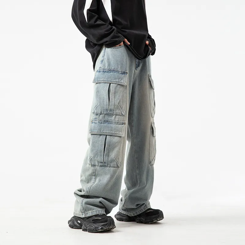 見事な Multi-Pocket POIZON - XL Black Jeans Washed パンツ