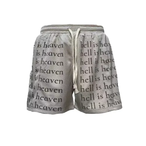 Letter Print Retro Casual Drawstring Shorts