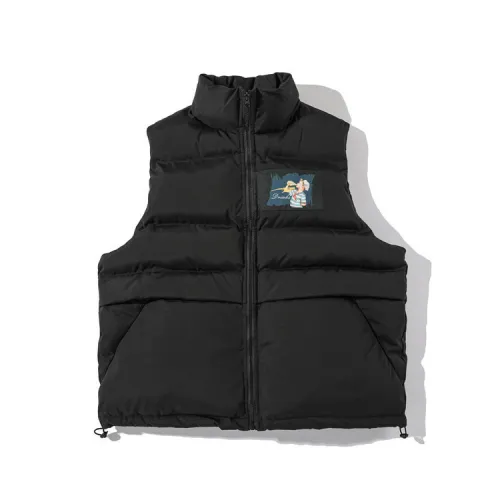 Trendy Brand Cartoon Character Print Street Cotton-padded Vest