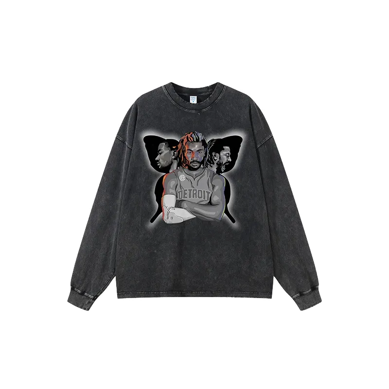 Digital Direct Injection Figure Printed Loose T shirt-0