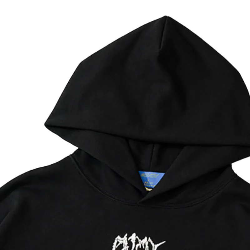Bone Zipper Printing Loose Sweatshirt-6