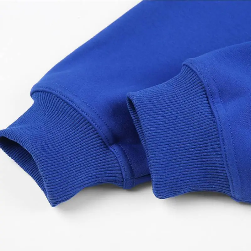Wave Foam Printed Wear Fleece Loose Hoodie-5