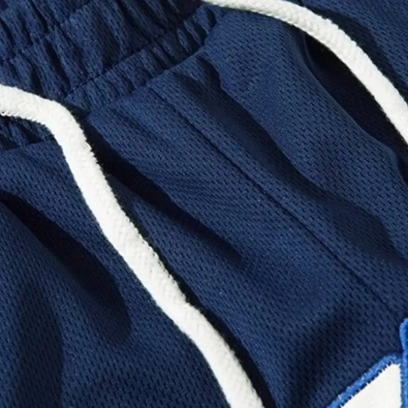 Retro Hip Hop Trendy Loose Basketball Shorts-8