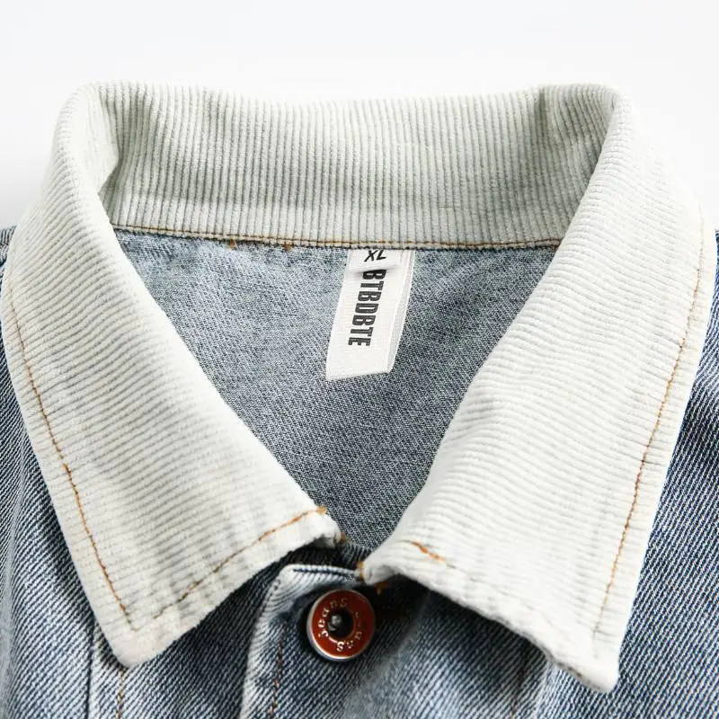 Retro Contrast Color Jacket-8